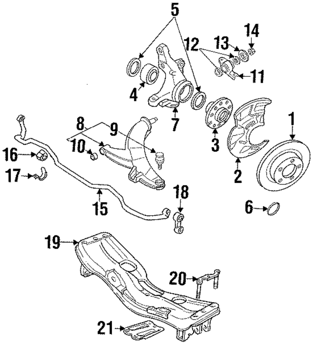 20410AA060 - : Stabilizer Bar for Subaru Image