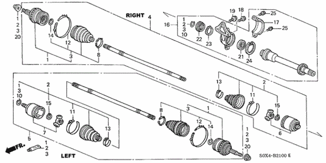 Driveshaft - Half Shaft for 2000 Honda Odyssey #0