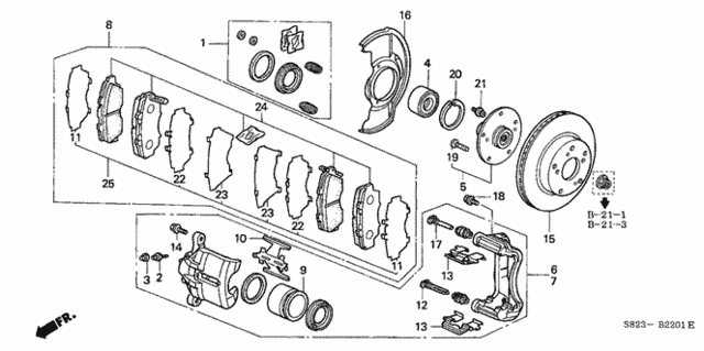 Front Brake (V6) for 2002 Honda Accord #0
