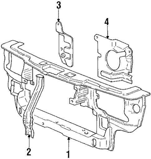 Radiator Support for 1994 Hyundai Sonata #0