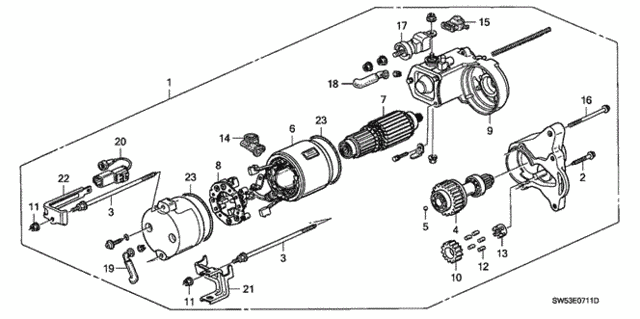 Starter Motor (V6) for 1997 Acura TL #0