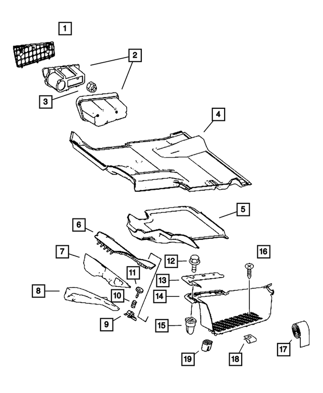 1HB16BDVAA - Interior Trim: Floor Pan Cover for Mopar Image