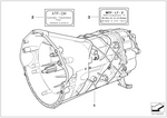 23007533514 - Manual Transmission: Stick-on Label, Transmission Oil for BMW Image