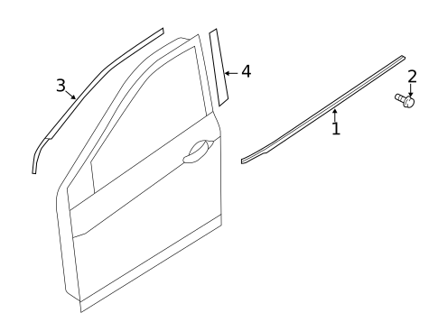 Exterior Trim - Front Door for 2014 Hyundai Elantra GT #0