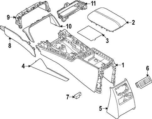 Front Console for 2024 Mazda CX-90 #0