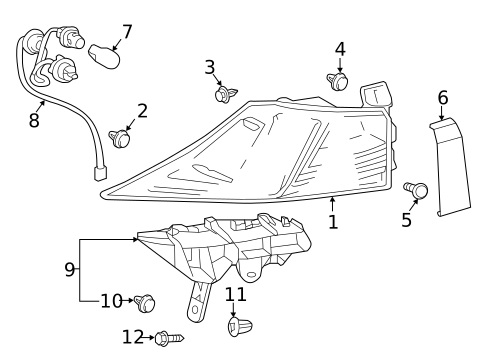 Bulbs - Chassis for 2020 Lexus IS300 #1