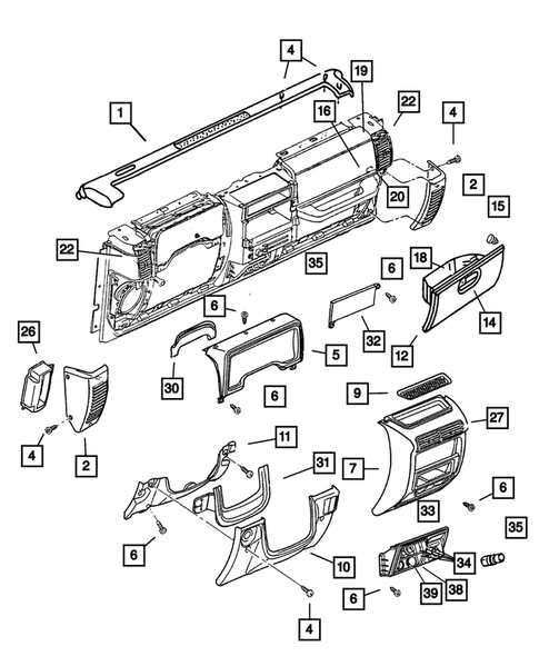 Instrument Panel for 2004 Jeep Wrangler #0