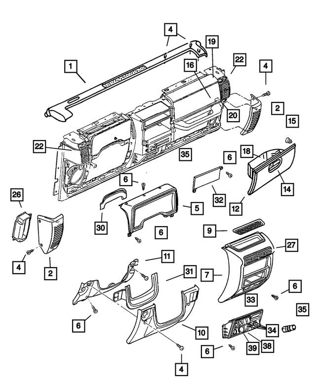 6035369AB - Instrument Panel and Radios and Consoles: Piercing Screw for Mopar Image