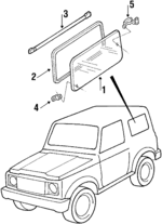 8462180101 - : Weatherstrip for Suzuki Image