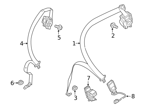 Seat Belt for 2016 Mercedes-Benz GLA250 #1