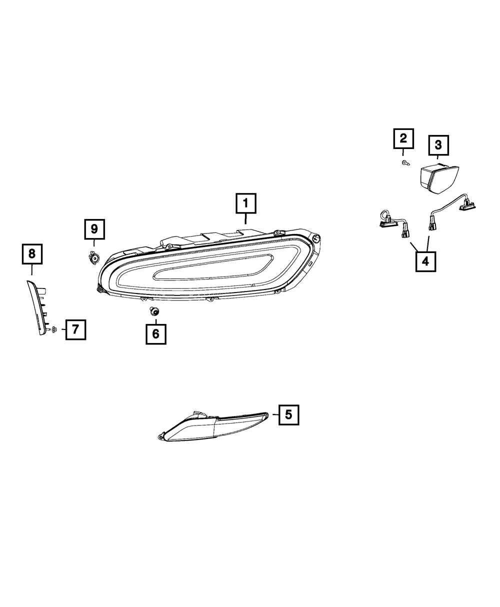 Backup And Fog Lamp, Left - Mopar (68141067AA)