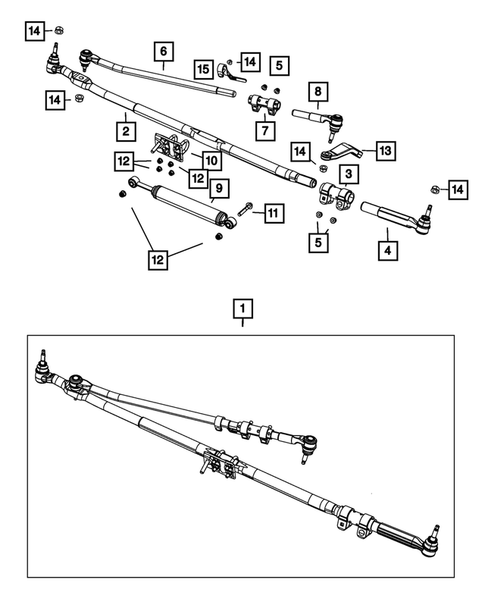 Steering Linkage, and Steering Shock for 2012 Ram 3500 #0
