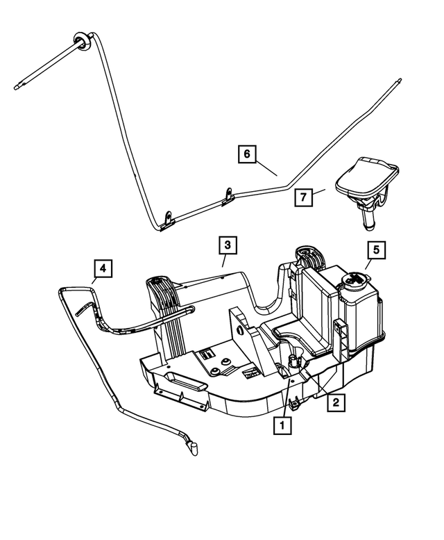 68018912AD - Electrical: Windshield Washer Hose for Mopar Image