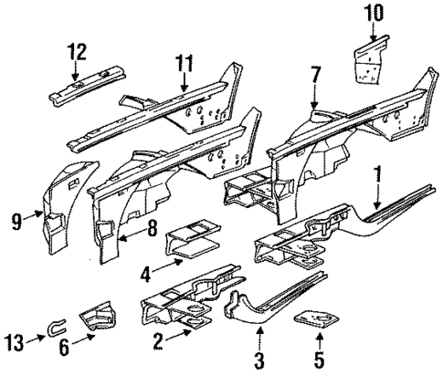 Structural Components & Rails for 1993 BMW 525iT #0
