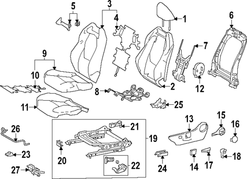 Driver Seat Components for 2024 Toyota GR Corolla #0
