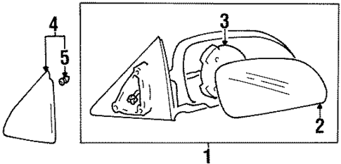 Outside Mirrors for 2000 Hyundai Tiburon #0