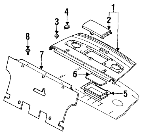 Package Shelf Trim for 1996 INFINITI Q45 #0