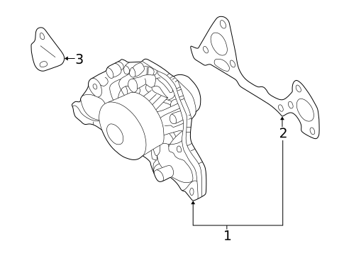 Water Pump & Related Components for 2003 Mitsubishi Galant #0