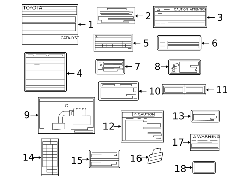 Labels for 2001 Toyota MR2 Spyder #0