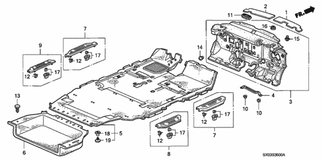 Floor Mat for 1995 Honda Odyssey #0