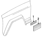 5CX93RV1 - Body: Side Molding for Jeep: Cherokee, Comanche Image