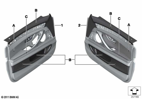 Door Trim Panels / Lateral Trim Panels for 2014 BMW 535i #4