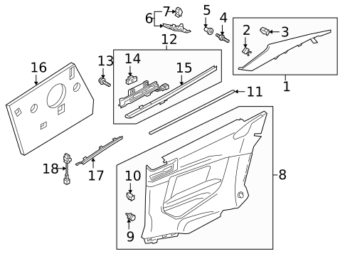 Interior Trim - Quarter Panels for 2024 Audi RS5 #0