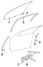 4780080AF - Body: Door Window Glass Surround Channel Bracket for Mopar Image