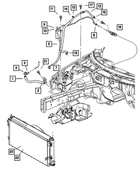 Air Conditioner and Heater Plumbing for 2004 Chrysler Sebring #0