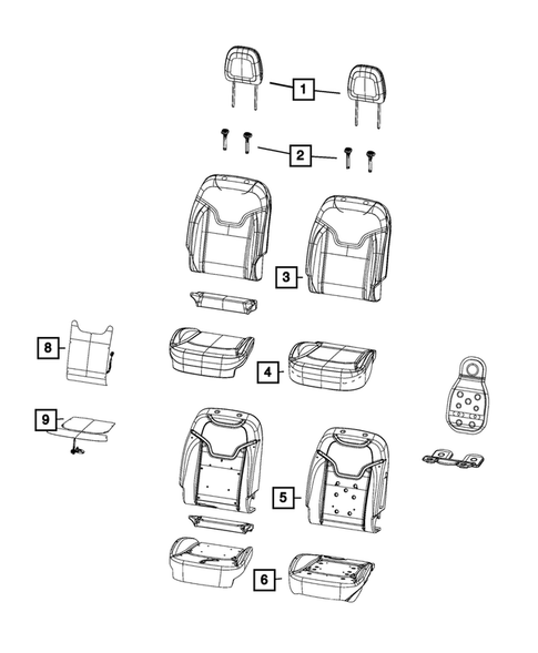 Front Seats - First Row for 2020 Jeep Compass #6