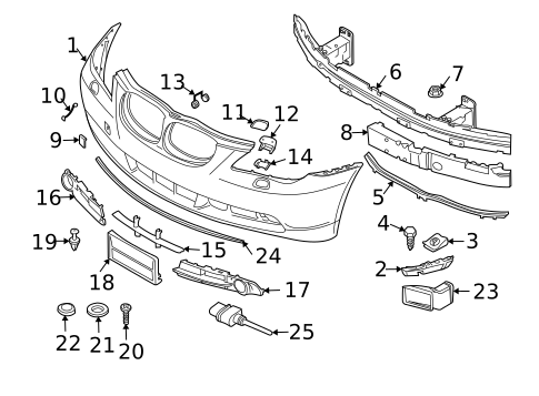 Bumper & Components - Front for 2007 BMW 530i #0
