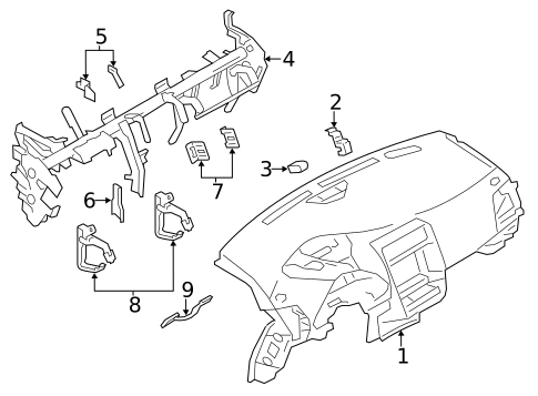 Instrument Panel for 2017 Nissan LEAF #0
