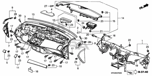Instrument Panel for 2008 Acura RDX #0