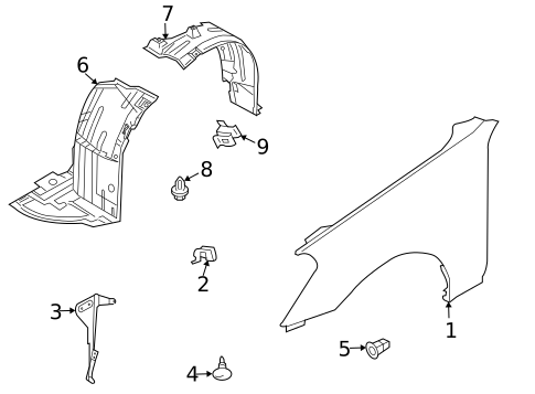 Fender & Components for 2003 INFINITI G35 #1
