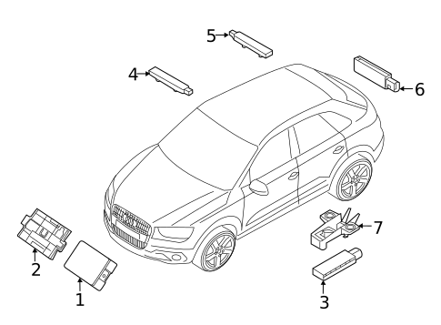 Keyless Entry Components for 2017 Audi Q3 #0