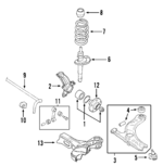 8A0199313BA - Suspension: Cross-member for Volkswagen Image
