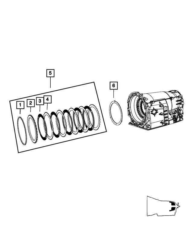 52107990AA - NAG1; W5A580; 5-Speed; Automatic Transmission: Snap Ring for Mopar Image
