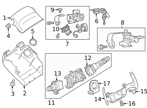 Shroud, Switches & Levers for 2018 Mitsubishi Outlander #0
