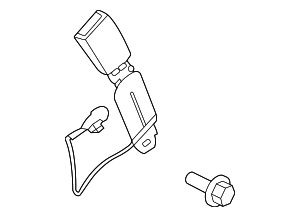 LB5Z7860045AC - : Center Buckle for Ford: Explorer, Police Interceptor Utility Image