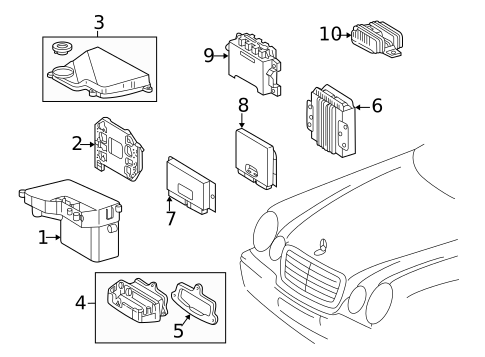 Electrical Components for 2002 Mercedes-Benz CLK 55 AMG&reg; #1