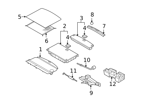 Interior Trim - Rear Body for 2012 Hyundai Santa Fe #0