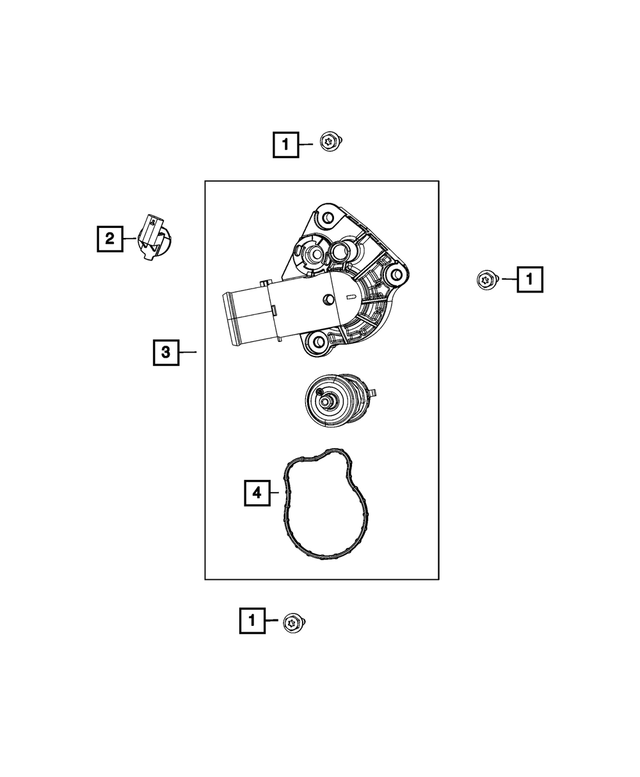 68538186AA - Cooling: Thermostat Seal for Jeep: Grand Cherokee, Grand Cherokee L Image