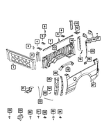 68027842AA - Body Sheet Metal Except Doors: Front Box Panel, Right for Mopar Image
