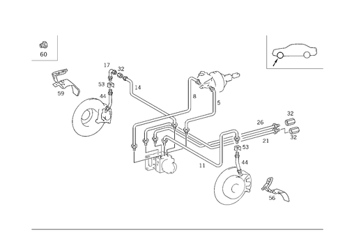 Brake Lines for 2002 Mercedes-Benz CLK430 #0