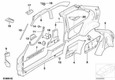 Body Side Panel for 1996 BMW 318ti #0