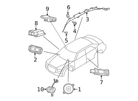Air Bag Components for 2005 Chrysler 300 #0