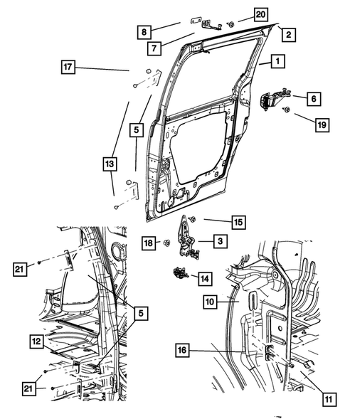 Sliding Cargo Door for 2016 Chrysler Town & Country #1
