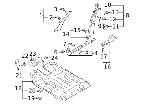 Interior Trim - Pillars for 2017 Volkswagen Tiguan Limited #0