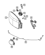 55277409AG - Electrical: Headlamp Park And Turn Lamp, Left for Mopar Image