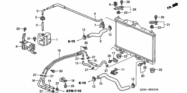 Radiator Hose for 1999 Acura RL #0
